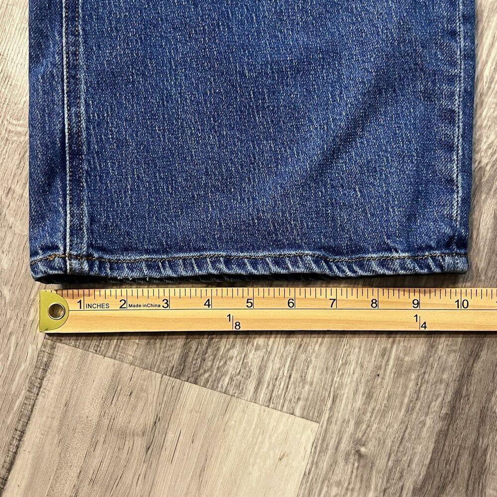 Quince Women Size 31 Bella Stretch Relaxed Straight Jeans Atlantic Blue - Picture 8 of 10